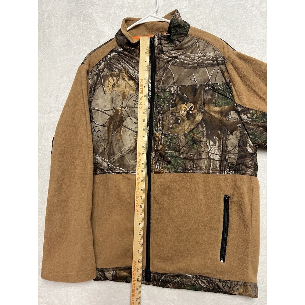 Realtree Xtra Camo Fleece Jacket Mens XL Full Zip Hunting Outdoor Brown - Picture 8 of 16